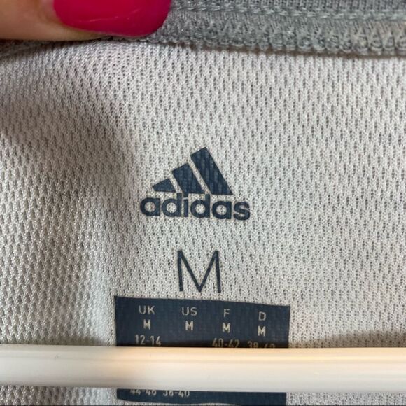 Ladies adidas Climalite Long‎ Sleeved Two Tone Grey Sweatshirt Size Medium - Picture 8 of 11